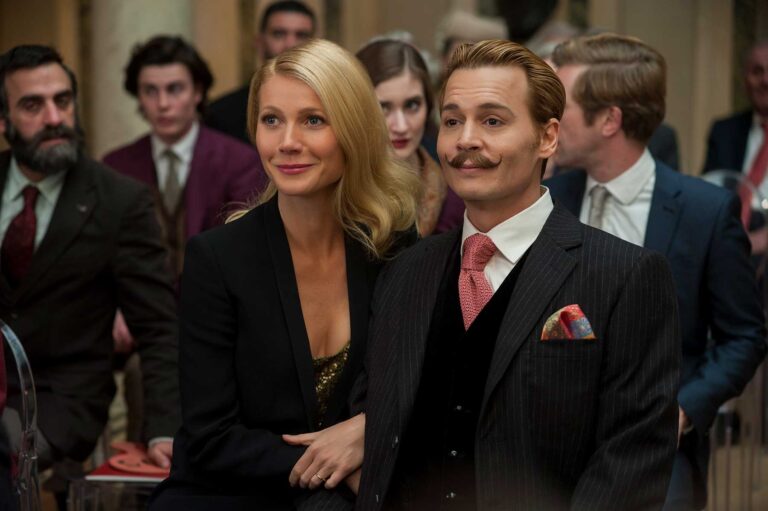 Gwyneth Paltrow ja Johnny Depp elokuvassa Mortdecai (2015) © Lionsgate